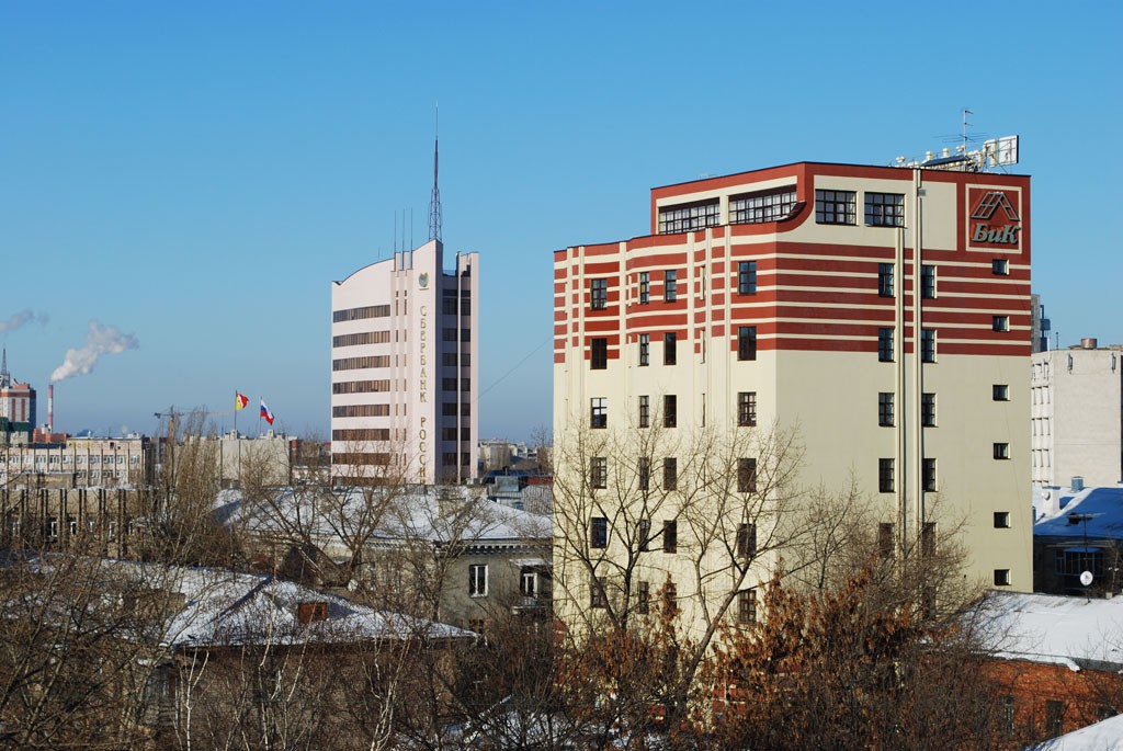 Офис Сбербанка в Воронеже с высоты фото