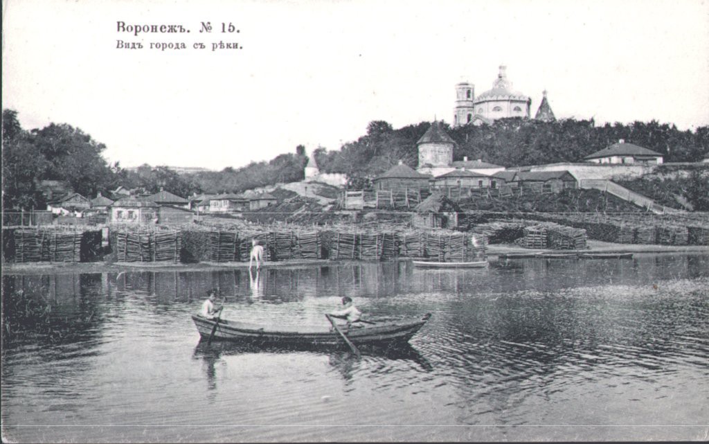 Вид Воронежа с реки старое фото