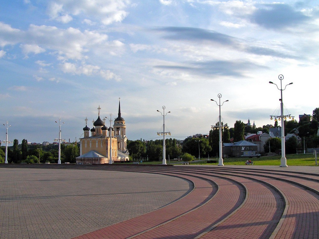 Адмиралтейская площадь в Воронеже 2007 год фото