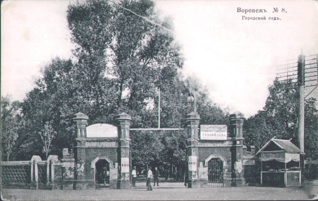 Городской сад в Воронеже старое фото