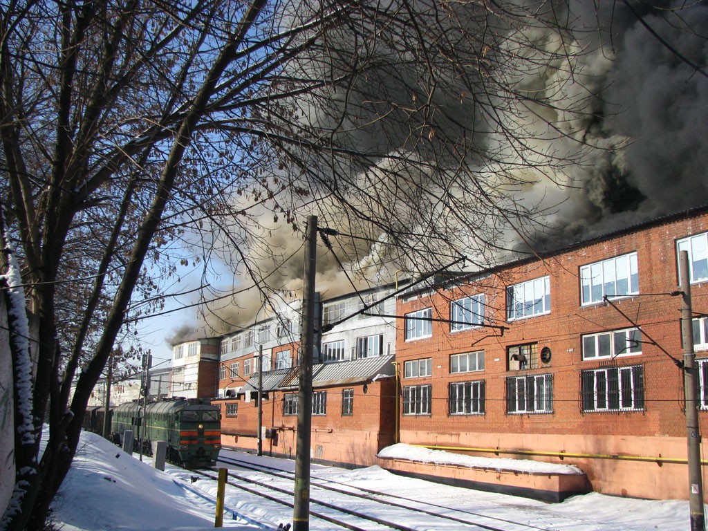 Пожар на Хладокомбинате в Воронеже фото