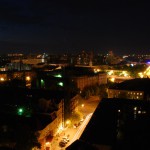 Вид ночью на пл.Ленина и ул.Станкевича в Воронеже фото