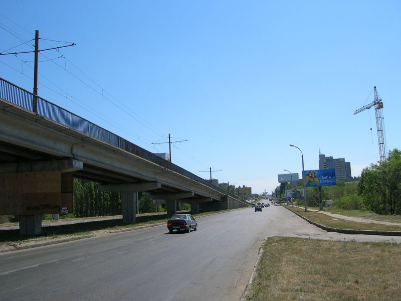 Окончание эстакады Северного моста со стороны Левого берега Воронеж фото
