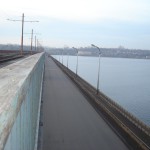 Вид на автомобильную часть Северного моста в Воронеже фото