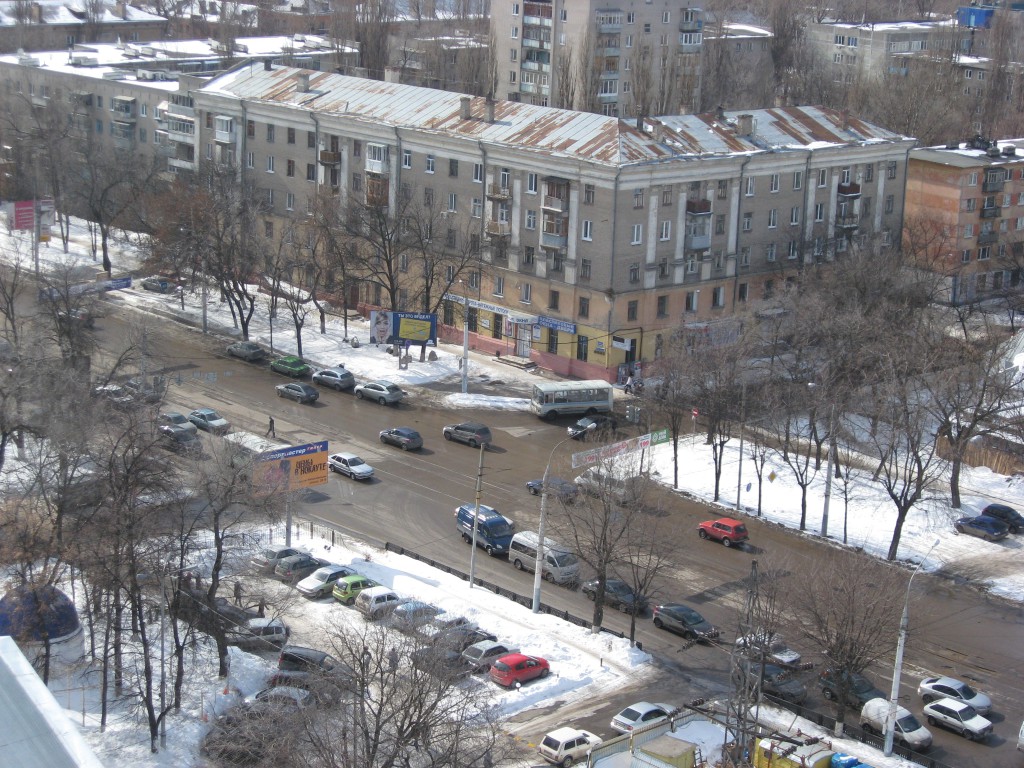 Вид с крыши высотки в Воронеже фото