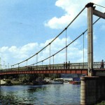 Висячий мост в Советское время в Воронеже фото