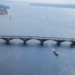 Вогрэсовский мост с высоты в Воронеже фото