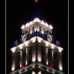 Башня ЮВЖД ночью в Воронеже фото